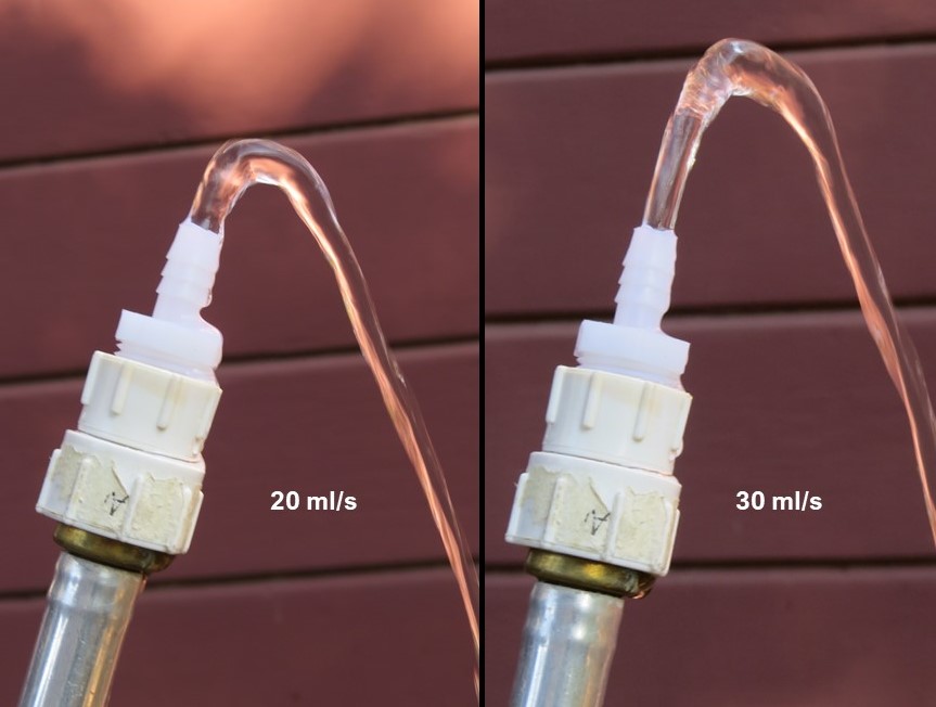 Irrigation stream flow rate differences