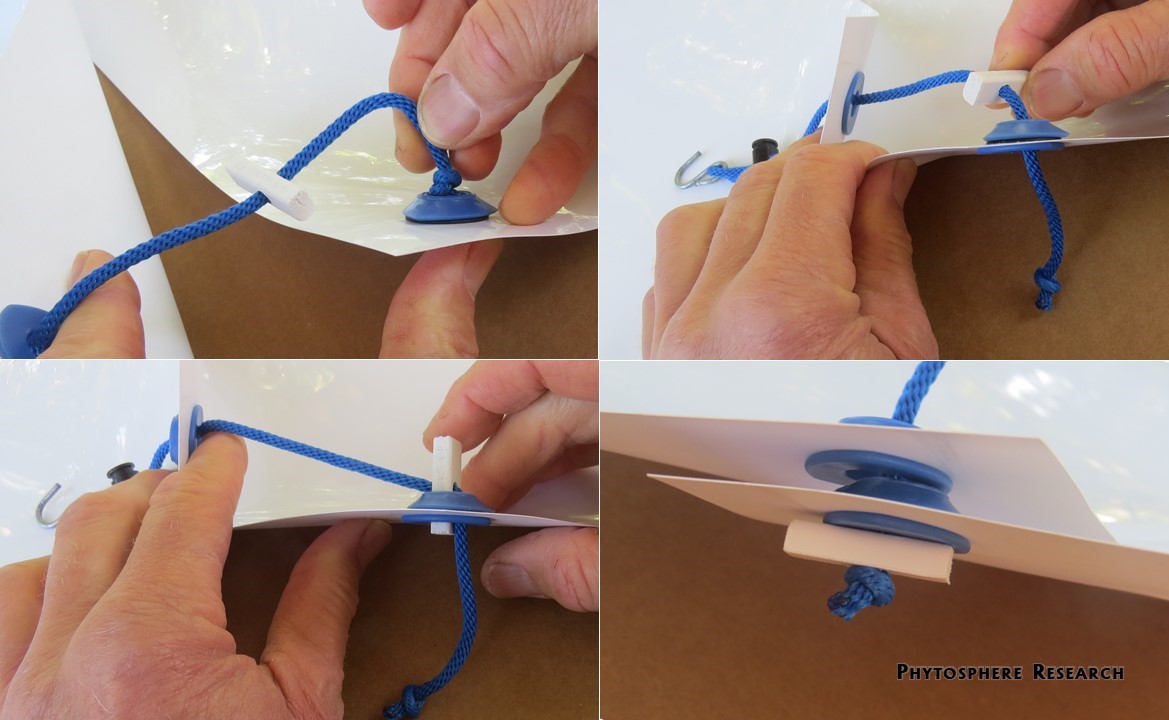 inserting cord end in grommet